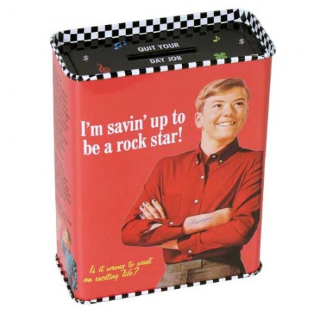 Savin Up To Be A Rock Star Tin Bank