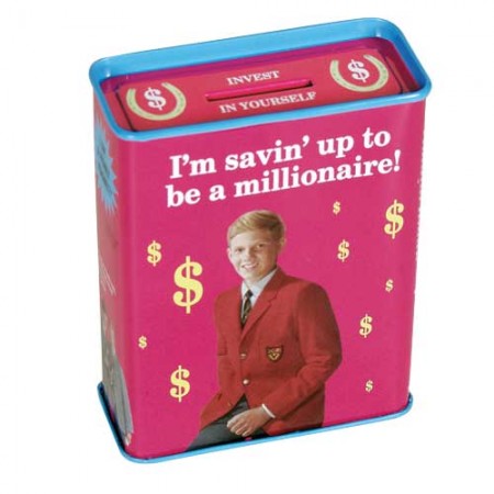 Savin Up To Be A Millionaire Tin Bank