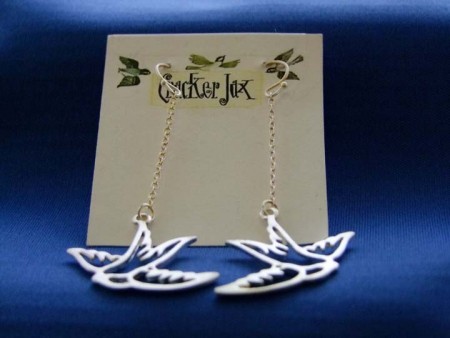 2 Silver Bird Earings