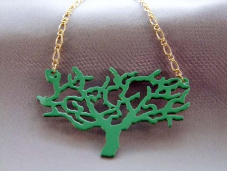 Green Tree of Life Necklace